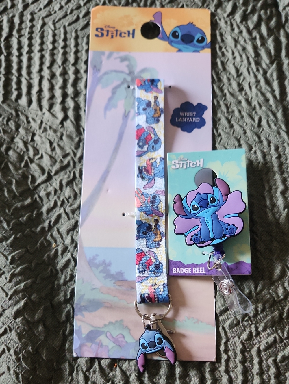 Blue Wrist Lanyard with Badge Reel